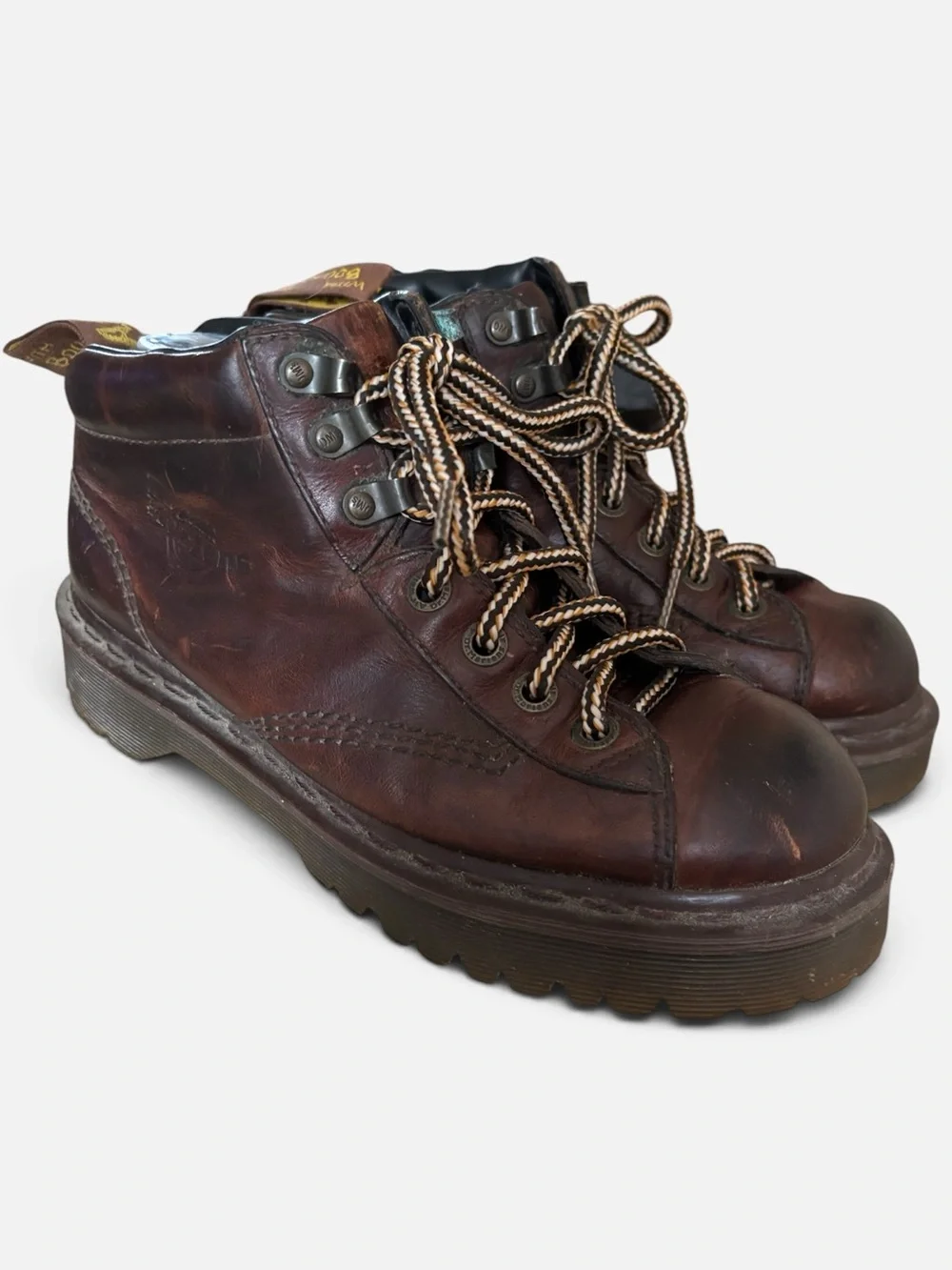 Vtg 90’s Doc Martens 8287 Brown Leather Hiker Monkey Boot Lug Sole Mens Size 7